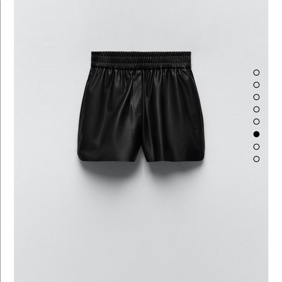 COPY - Zara Faux Leather Boxer Shorts Black Small - Picture 1 of 5